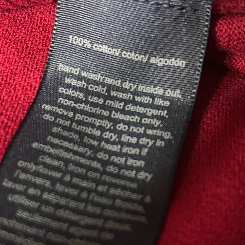 Tommy Hilfiger embellished Burgundy V-Neck Sweater women’s large - Picture 6 of 6